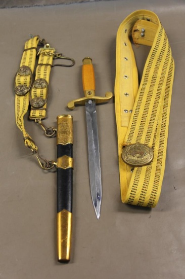Soviet Navel Dagger in Scabbard with Belt and Harness