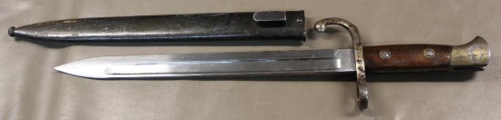 Brazilian 1908 Mauser Bayonet with Matching Scabbard