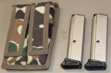 Pair of Walther 9mm Kurz/380 ACP Magazines in Sheath