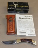 Beautiful Browning Folding Knife with Sheath and Box