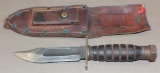 1960-62 Era Camillus Pilot's Knife in Sheath with Stone