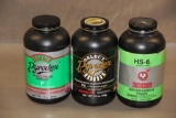 Three Full and Partial Containers Hodgdon Powders NO SHIPPING
