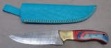 Damascus Pattern Sheath Knife