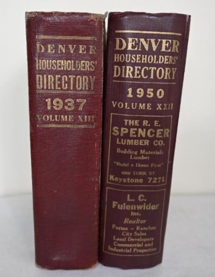 Two Denver Householders Directory Books