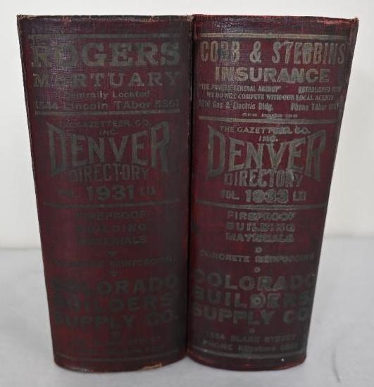 1931 & 1933 Denver Directory Books