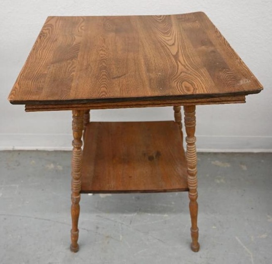 Antique Oak Carved Leg Table