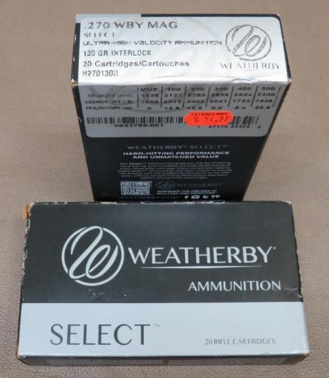 Weatherby Select 270 Weatherby Magnum Ammunition