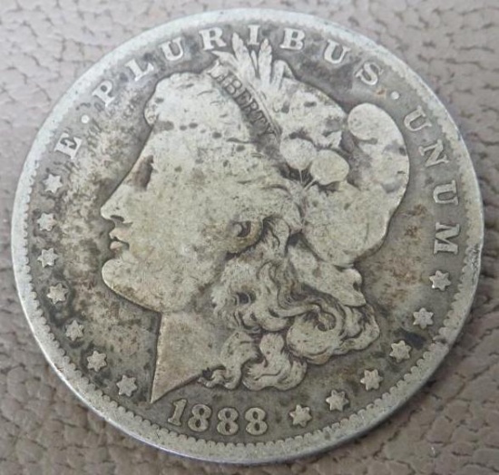 One 1888 "O" Morgan Silver Dollar Coin