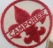 BSA Camporee Red on White Twill Patch 1955 or Later