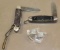 Two Folding Knives and Whistle