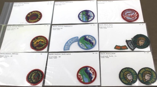 10 Small Early BSA North Central and North Shore Named Council Patches