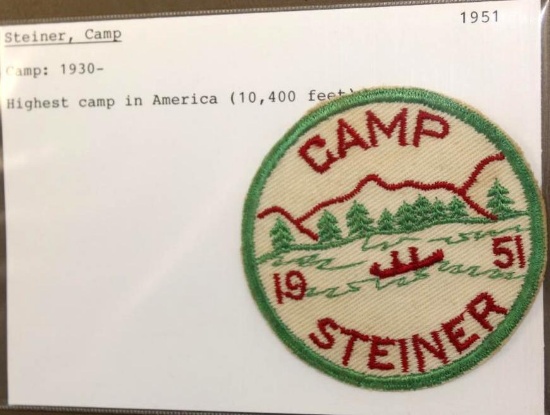 1951 Camp Steiner BSA Twill Patch
