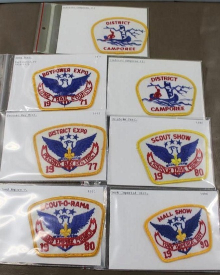 Seven BSA Event Patches in Similar Style