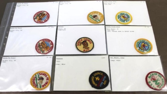 9 Small BSA Council Patches Including 4 Santa Fe Trail Council