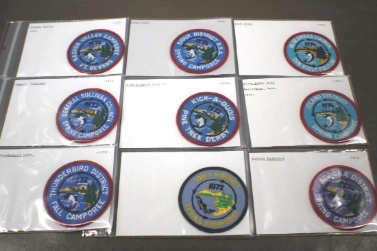 9 BSA Camporee Patches 1972-1975