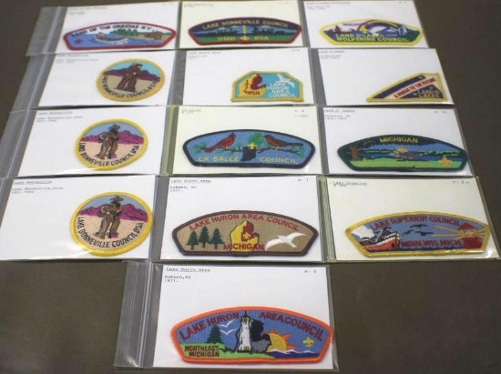 13 Lake-Named Council Scouting Patches