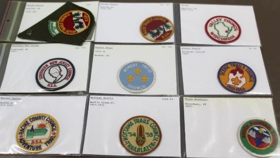 9 Vintage BSA Council Patches