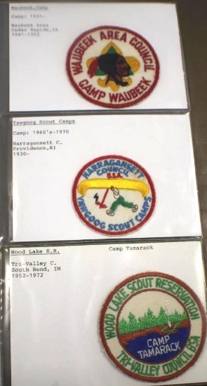 Three Early BSA Camp Patches