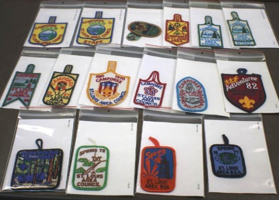 16 St. Louis Area Council and Spring Camporee Patches dated 1966-1982