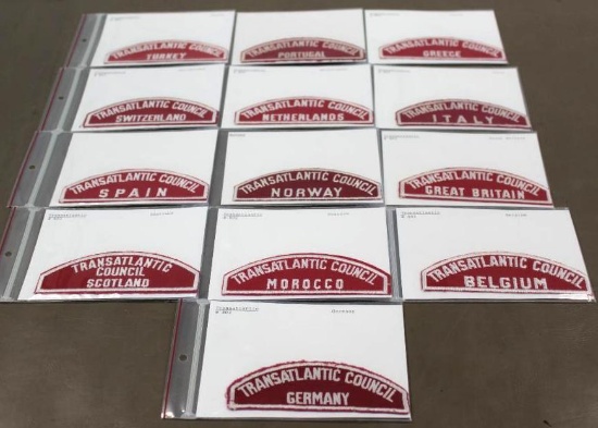 13 Different Transatlantic Council Scout Patches