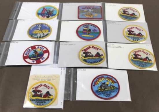 11 BSA San Diego Council and Other River Rats Patches