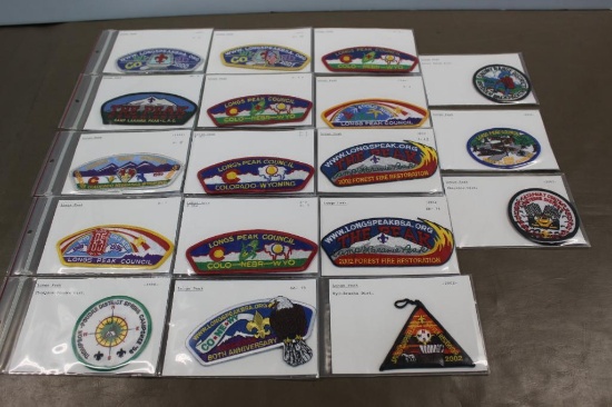 18 Long's Peak Council Scouting Patches