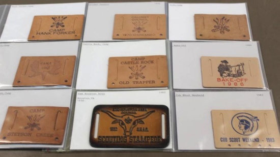 9 BSA Belt Loop Leather Patches