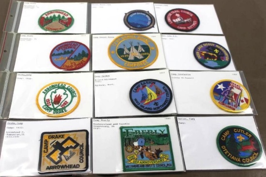 12 Mixed BSA Regional Camp and Council Patches