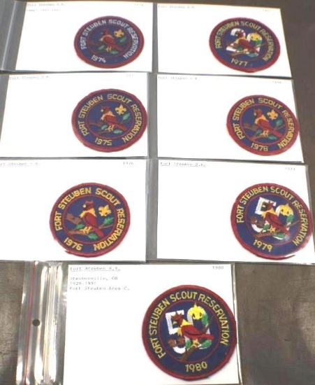 7 Consecutive Year Fort Steuben Scout Reservation Patches