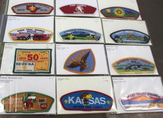 12 BSA Council Patches Beginning with J and K