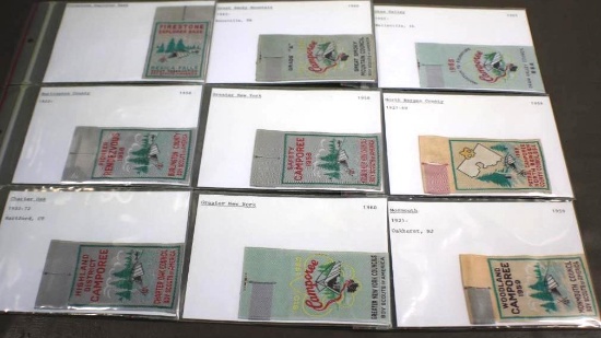 9 BSA Woven Event Patches, Most Dated in 1950s and 60s