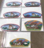 Seven BSA Jim Bridger, Wyoming Council Patches