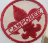 BSA Camporee Red on White Twill Patch 1955 or Later