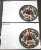 Pair of Indian Lake Troop 44 Camp 1946 Patches