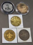 5 Large BSA Commemorative Tokens