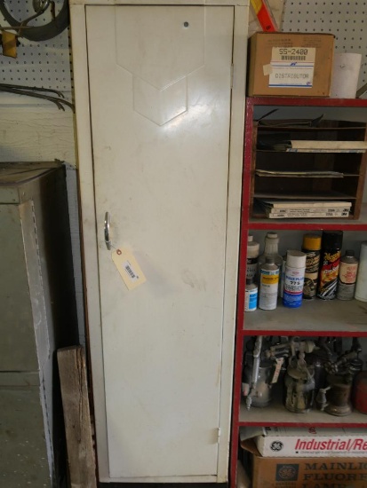 White Metal Cabinet with 1950's Ford Radios