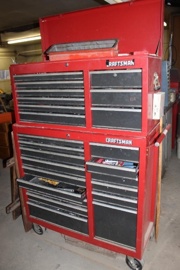 Large Craftsman Toolbox Loaded with Tools