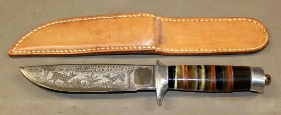 Beautiful Mexican Souvenir Knife in Sheath