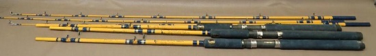 Three Eagle Claw Wright and McGill Starfire Downrigger Fishing Rods