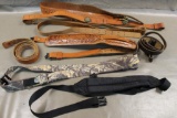 Mixed Leather and Fabric Slings and Belts