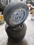 Four Hole Aluminum Rims and Tires