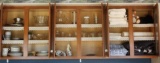 Glasses, Japanese Porcelain, Crystal Bowls and Other Contents of Kitchen Cabinets