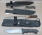 Three Schrade Fixed Blade Knives
