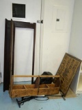 Antique Mirror Frame & Primitive Tool Box