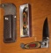 Pair of Colorful Wood Handled Folding Knives