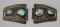 Beautiful Signed Silver and Turquoise Watch Band Panels