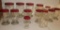 Vintage Glassware with Red Lids