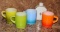 Set of 4 Fire King Glass Mugs
