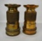 Two Powhatan U Brass Fire Nozzles