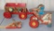 Three Cool Vintage Wood Horse Toys